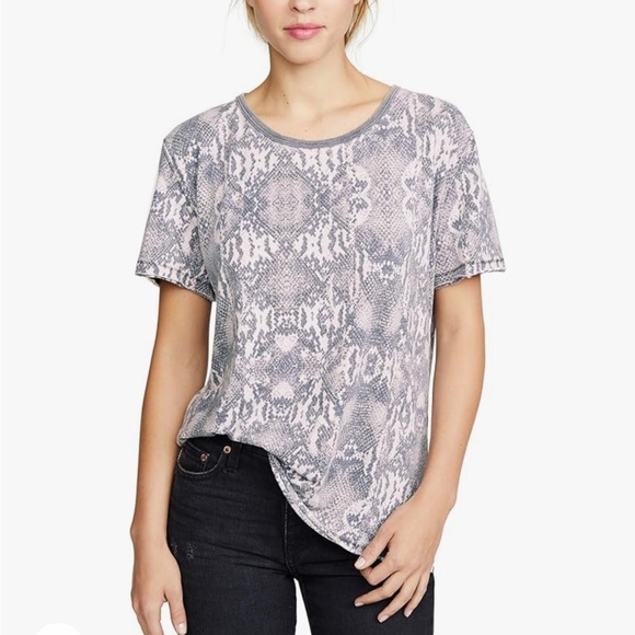 FREE PEOPLE Women's Tourist Tee, Black Snake - Picture 2 of 9